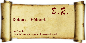 Dobosi Róbert névjegykártya