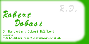 robert dobosi business card